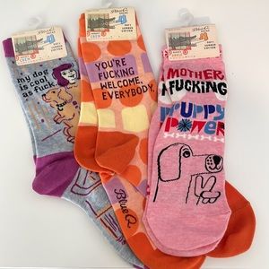 BLUE Q GRAPHIC SOCKS